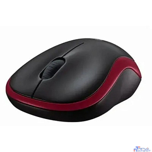 Мышь Logitech M186 черный/красный оптическая 1000dpi беспров. USB для ноутбука 2but (910-004133)