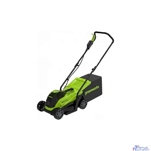 Greenworks GD24LM33K4 Газонокосилка аккумуляторная , 24V, 33 см, бесщеточная, с 1хАКБ 4Ач и ЗУ [2516107UB]
