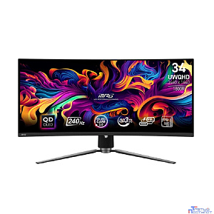 MSI MPG 34" 341CQPX черный {QD OLED LED 21:9 HDMI матовая HAS 250cd 178гр/178гр 3440x1440 240Hz DP UW USB 9.3кг}