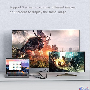 KS-is KS-821 Адаптер USB 3.0 на HDMIx2 4K+1080p