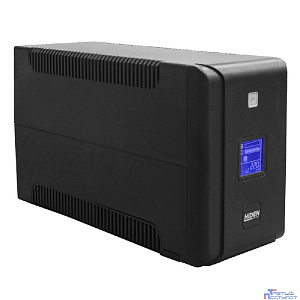 ИБП HIDEN EXPERT ULS1000C 1000ВА/600Вт {Линейно-интерактивный,4xSchuko+2xIEC C13 LCD, USB, встроенные АКБ 2x12B/7Ач}