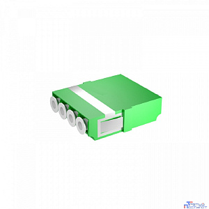 NTSS Адаптер оптический NTSS PREMIUM квадро LC/APC SM GREEN, бесфланцевая NTSS.4LC/A-PM-SM-GN