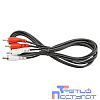VCOM VAV7158-1.5M Кабель соединительный 2xRCA (M) - 2xRCA (M) черный 1,5m
