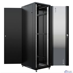 БАСТИОН SKAT TB-32R680GF-B Шкаф напольный универсальный серверный 32U 600х800мм, дверь стеклянная (4405) {1.5 года гарантия}