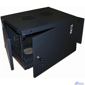 Lanmaster TWT-CBWNM-6U-6X6-BK Шкаф коммутационный настенный 6U 550x600mm пер.дв.металл задн.дв.спл.стал.лист 60кг черный IP20