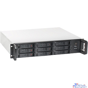 Exegate EX285225RUS Серверный корпус ExeGate Pro 2U650-HS09 <RM 19", высота 2U, глубина 650, БП 2U-800ADS, 9xHotSwap, 2*USB>