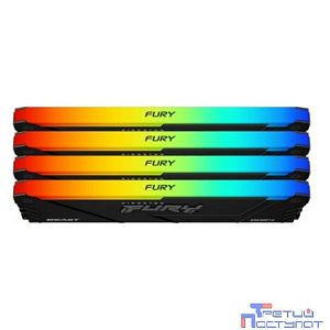 Память оперативная/ Kingston 128GB 3200MT/s DDR4 CL16 DIMM (Kit of 4) FURY Beast RGB