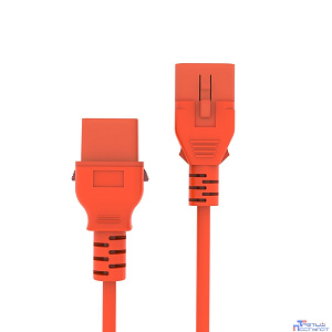 Кабель питания Filum FL-PC-C19F/C20F-C-1.8-OR 3x1.5 С19 - C20 с фиксацией, 220/250В, 16А, оранжевый, 1.8м (1111329)