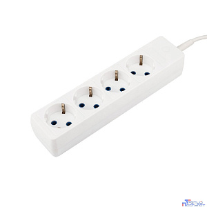 PROconnect (11-7218) Удлинитель 4 гнезда, 10м, 3х0,75мм?, с/з, белый