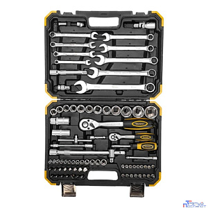 Kranz (KR-66-6682) Набор инструментов, 1/2, 1/4, CrV, пластиковый кейс, 82 предмета