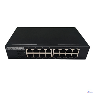 NEOMAX неуправляемый коммутатор NMS-116P-100-S, 16 портов 100 Mbps, металл desktop