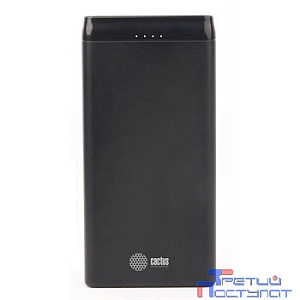 Мобильный аккумулятор Cactus CS-PBFSFT-10000 Li-Pol 10000mAh 2.1A+2.1A черный 2xUSB материал пластик