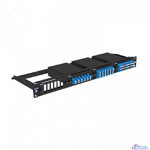 NTSS Наборная 19” патч-панель NTSS PREMIUM для 4 кассет MTP, 1U, черная NTSS-RP-PM-1U-C04-MTP-BL