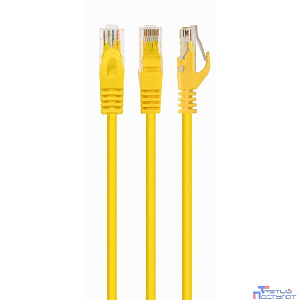 Патч-корд UTP Cablexpert PP6U-0.25M/Y кат.6, 0.25м, литой, многожильный (жёлтый)