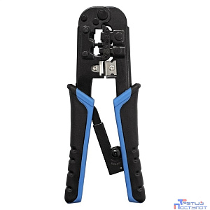 Exegate EX293156RUS Инструмент ExeGate EX-T568R для обжима RJ-45, RJ-11/12 для круглого кабеля с храповым механизмом