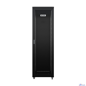 NTSS Шкаф напольный универсальный серверный NTSS R 47U 600х600мм, 4 профиля 19, двери перфорированная и сплошная металл, боковые стенки съемные, регулируемые опоры, разобранный, черный RAL 9005 NTSS-R