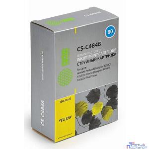 Картридж струйный Cactus CS-C4848 №80 желтый (400мл) для HP DJ 1050C/1055CM/1000