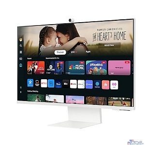 LCD Samsung 31.5" S32DM801UIXCI M8 белый {VA 3840x2160 60Hz 400cd 178/178 16:9 HDMI M/M Cam HAS USB}