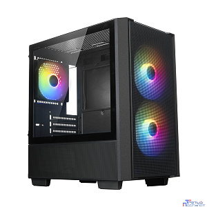 XASTRA Корпус  A400M 3FRGB Black mATX/Mesh /Screwless TG+Mesh/2x140mm+1x120mm FC FRGB fans/ A400M-2FC14F-1FC12F
