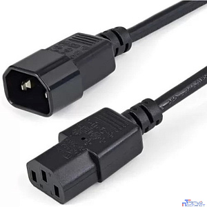 Filum Кабель питания FL-PC10-C13-C14-1.2M С13- C14, 3х0.75мм?, 220В, 10A, чёрный, 1.2 м. [FL-PC10-C13-C14-1.2M]