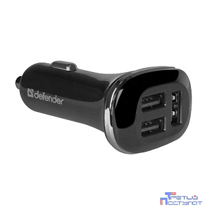 Defender Автомобильный адаптер 3 порта USB, 5V / 4.8 A (UCA-50) (83541)