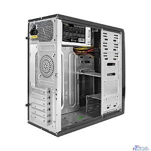 Exegate EX299168RUS Корпус Miditower ExeGate CP-604-UNS450 (ATX, БП UNS450 с вент. 12см, 2*USB, аудио, черный)