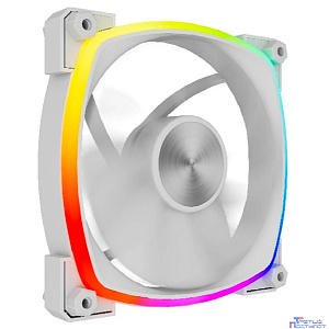 Powercase Вентилятор (M55-12W ARGB) White 120x120x25mm (PWM, 100шт./кор, 4pin PWM (M+F)+ 3pin ARGB (M+F), 600-1800±10% об/мин) Bulk