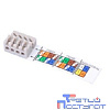 Hyperline PLUD-A-8P8C-S-C6A-SH Разъем полевой оконцовки RJ-45 (8P8C) под витую пару, угловой, для одножильного кабеля, toolless, категория 6A, экранированный, накручивающийся хвостовик, IDC