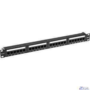 Rexant (02-0231) Панель коммутационная с кабельным органайзером 19", 1U, 24 порта, RJ-45, CAT 6, UTP PRO
