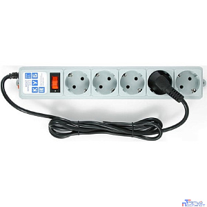 PowerCube Фильтр-удлинитель, 1.9м , 5 розеток (SPG-B-6), серый