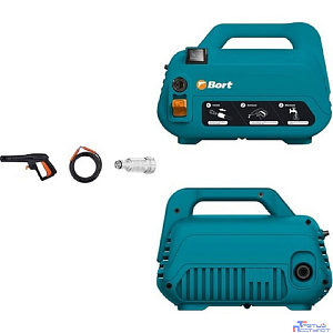Bort BHR-1600-COMPACT Мойка высокого давления [93415742] { 1600 Вт, максимальное давление 120 бар, рабочее давление 90 бар, 7 л/мин, 5.3 кг }
