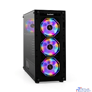 Exegate EX294967RUS Корпус Miditower ExeGate i3 BASE (ATX, без БП, с окном, 1*USB+1*USB3.0, аудио, 4 вент. 12см с RGB подсветкой)