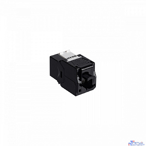 NTSS Розеточный модуль NTSS PREMIUM Keystone RJ45 UTP CAT6 180 градусов безинструментальный черный ver2 NTSS-KJ2-PM-UTP-RJ45-6-180-TL-BL