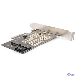 AgeStar AS-MC02 Переходник-конвертер для M.2 SATA SSD+M.2 NVME в PCIe 3.0