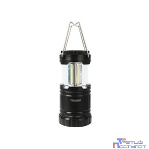 Camelion LED5632  (фонарь для кемпинга 3XR03, черный, 3X COB LED, пласт. кор.)