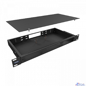 NTSS Кросс NTSS оптический 19'' укомплектованный 1U, 12 портов LC/APC duplex, 9/125 мкм (планки, сплайс-кассета, пигтейлы, КДЗС, адаптеры) черный RAL 9005 NTSS-RFOB-1U-12-2LC/A-9-SP1.5G1AY-BL