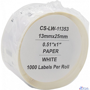 Этикетки Cactus CS-LW-11353 сег.:25x13мм черный белый 1000шт/рул Dymo Label Writer 450/4XL