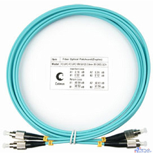 Cabeus FOP-50-FC-FC-3m Шнур оптический duplex FC-FC 50/125 mm OM3 3м LSZH