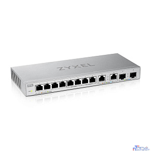 Коммутатор/ Switch Zyxel XGS1010-12, 8xGE, 2x1/2.5GE, 2xSFP+, desktop, silent