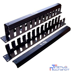 Lanmaster TWT-ORG/CV-1U Кабельный органайзер 19" c крышкой, 1U