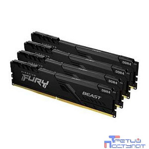Kingston DRAM 64GB 3200MHz DDR4 CL16 DIMM (Kit 4x16Gb) FURY Beast Black KF432C16BB1K4/64