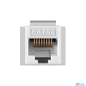 Exegate EX297341RUS Модуль-вставка Keystone Jack RJ-45 ExeGate KJ-8P8C-U-C5e-90-110 (Кат.5e, неэкранированная, 90 градусов, IDC 110)
