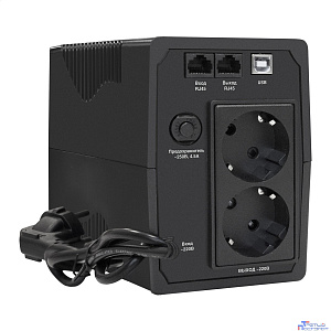Exegate EP285581RUS ИБП ExeGate SpecialPro Smart LLB-650.LCD.AVR.EURO.RJ.USB <650VA/360W, LCD, AVR, 2 евророзетки, RJ45/11, USB, Black>