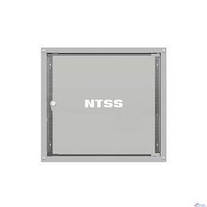 NTSS Шкаф настенный телекоммуникационный NTSS LIME 9U 550х600х500мм, 2 профиля 19, дверь стеклянная, боковые стенки несъемные, разобранный, серый RAL 7035 NTSS-WL9U5560GS